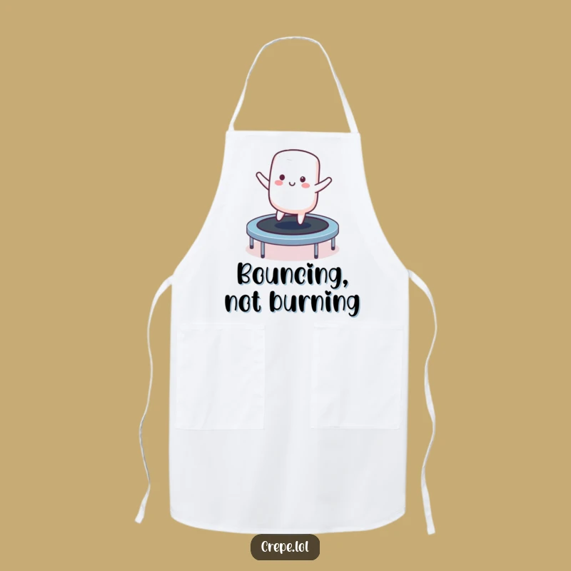Funny Marshmallow Trampoline Apron - Bouncing Chef Character Wear
