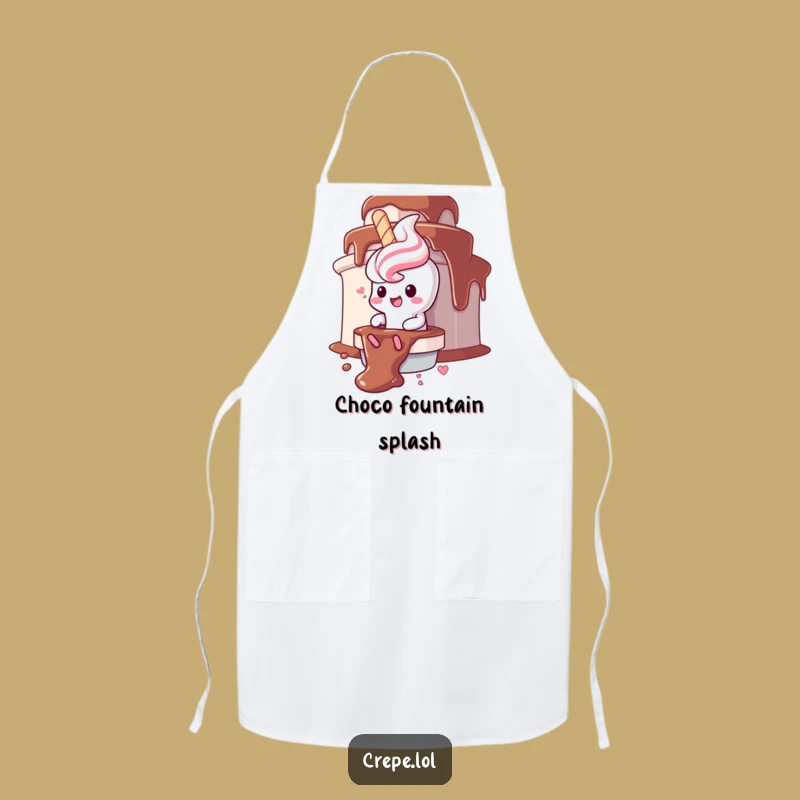 Funny Churro Chocolate Fountain Apron: Dip into Dessert Fun
