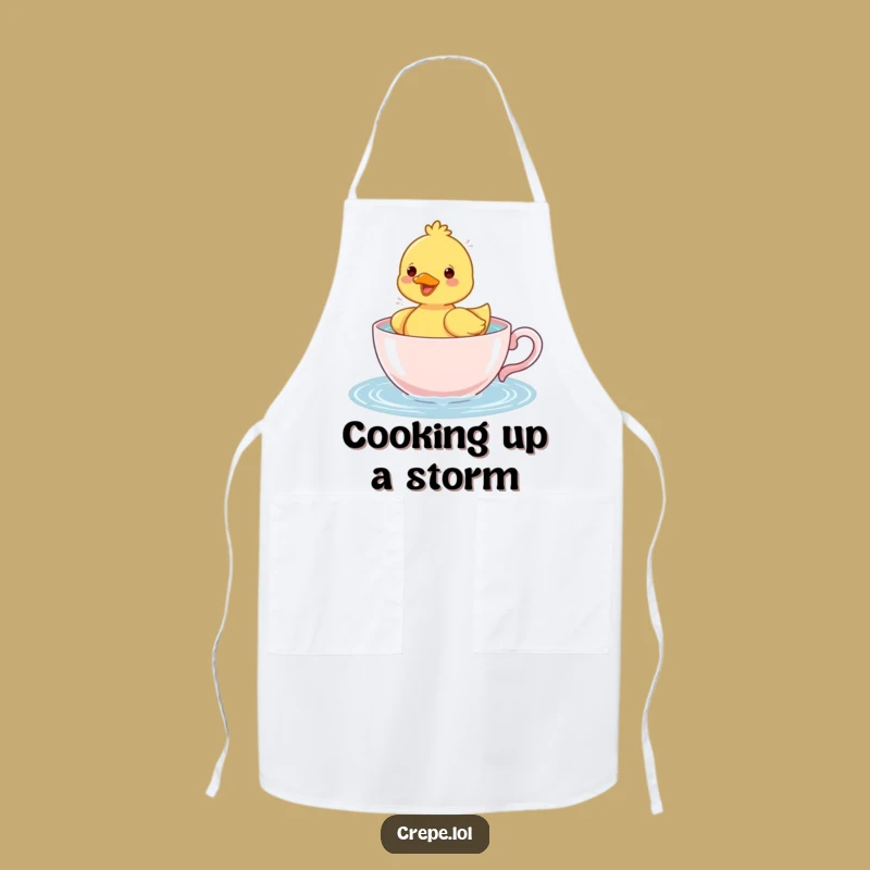 Funny Duckling Teacup Apron: Hilarious Bath Time Chef's Wear