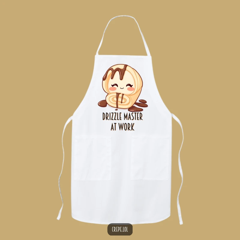 Funny Winking Chocolate Crepe Apron - Chef's Humorous Kitchen Essential Gift!