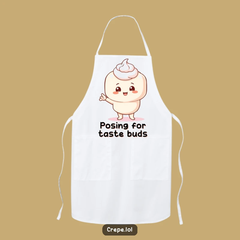 Funny Crepe Apron with Cream - Comical Kitchen Gift