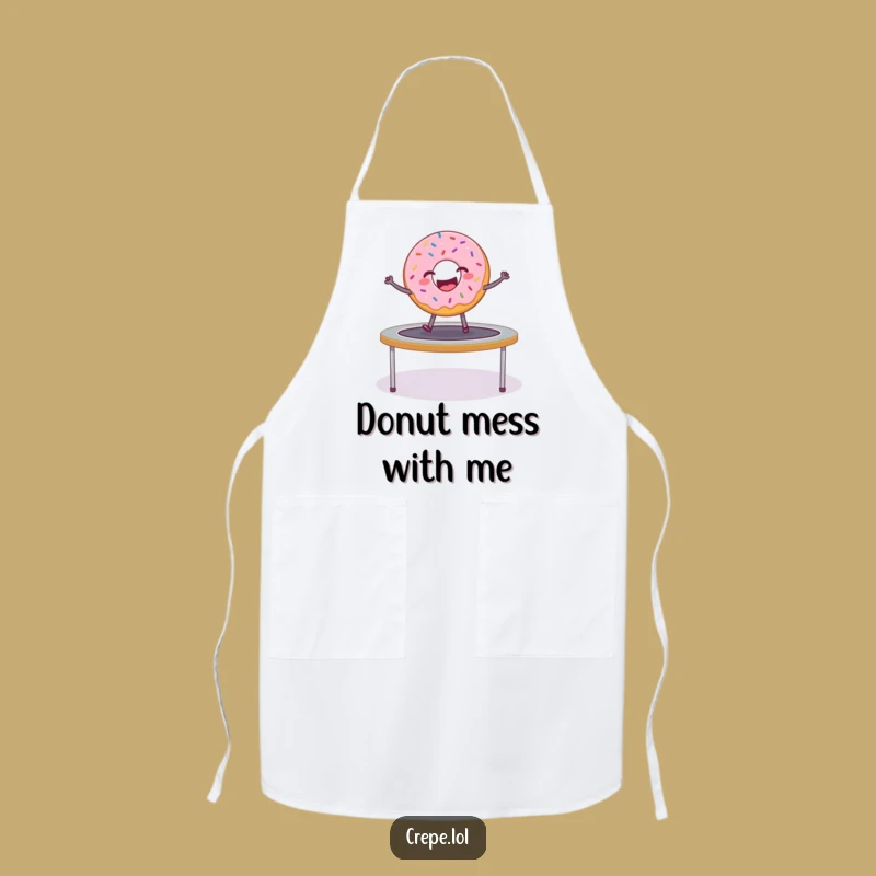 Funny Donut Trampoline Apron: Hilarious Sprinkled Kitchen Fun Gift