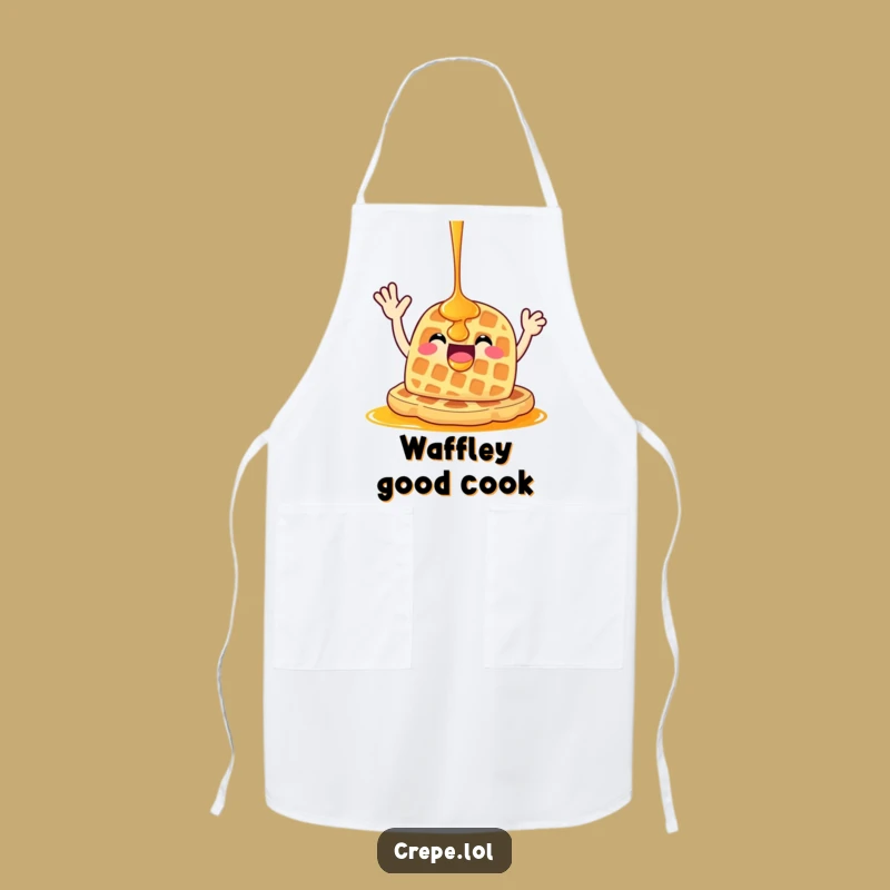 Funny Waffle Wave Apron: Cook with Cheer Using This Hilarious Breakfast Essential!