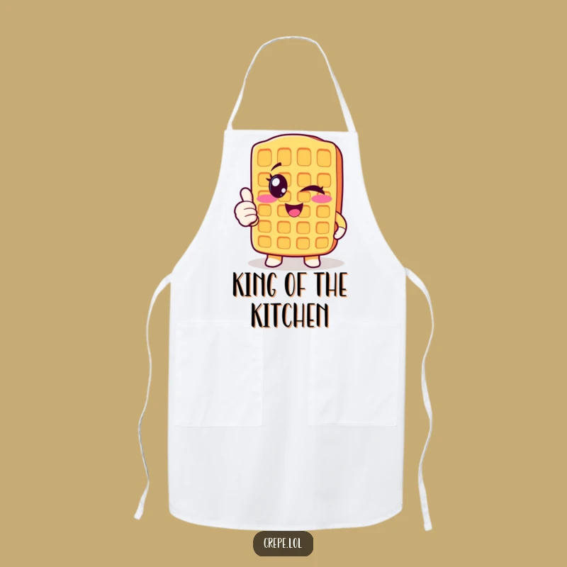 Funny Winking Waffle Apron - Thumbs Up Breakfast Chef Wear
