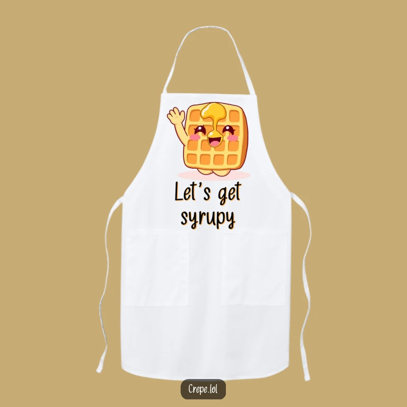 Funny Waffle Syrup Apron: Enthusiastic Hilarious Breakfast Kitchen Gift