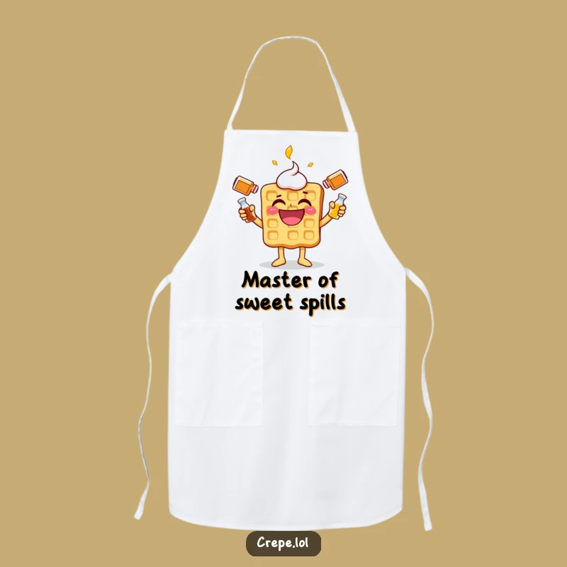 Funny Waffle Syrup Juggling Apron: Cook Up Laughs in the Kitchen