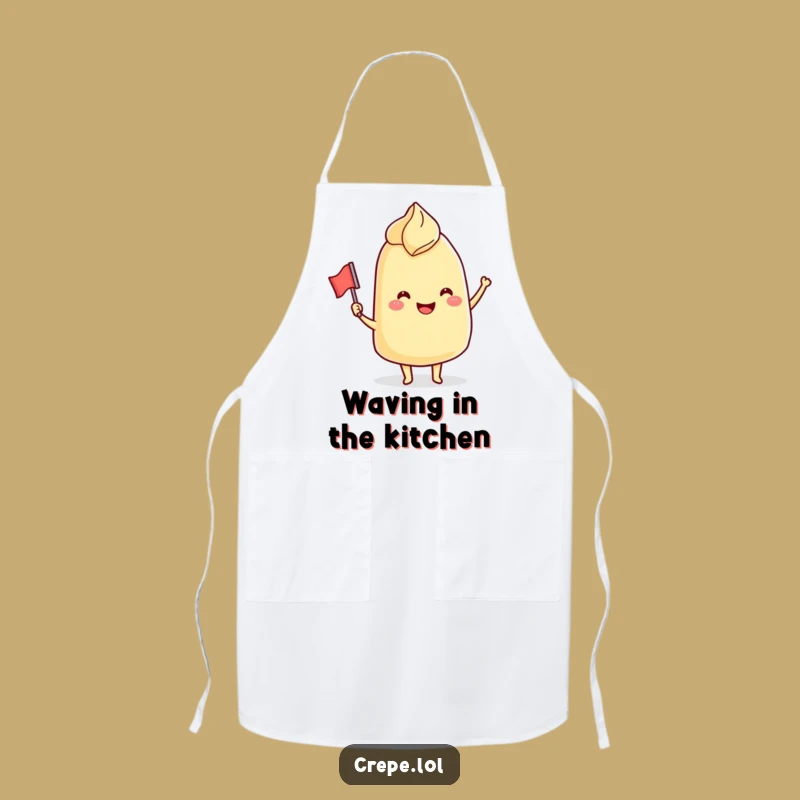 Funny Crepe Flag Apron: Kitchen Waving Wear, Perfect Funny Gift for Chefs
