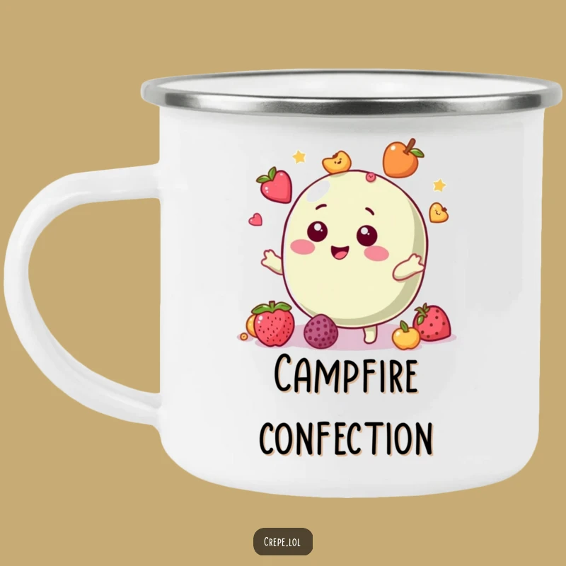 Funny Macaron Camping Mug: Juggling Fruit Enamel Mug, Ideal Funny Gift!