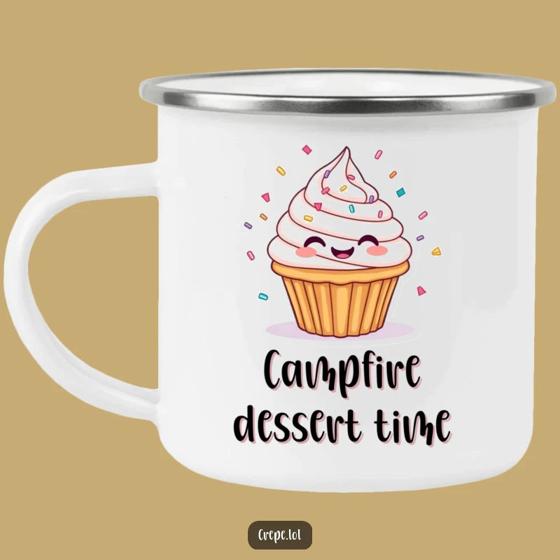 Funny Cupcake Spinning Camping Mug: Sweet Adventures with Humor