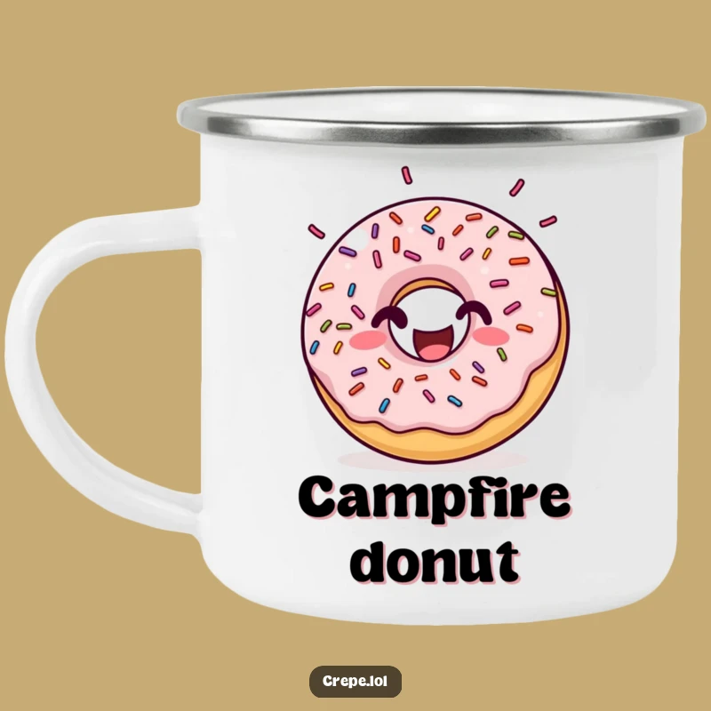 Funny Donut Sprinkles Camping Mug: Adventure Fuel with Deliciously Funny Flair