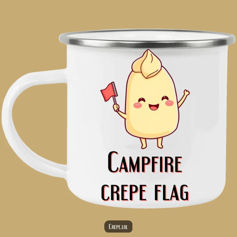 Funny Crepe Flag Camping Mug: Durable Waving Cup, Perfect Funny Gift Outdoors