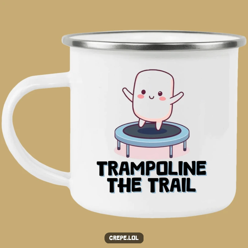 Funny Marshmallow Trampoline Camping Mug - Bouncing Adventure Cup
