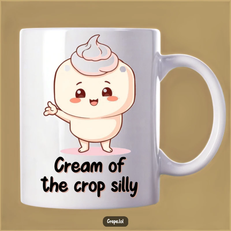Funny Creamy Crepe Pose Mug - Hilarious Foodie Gift