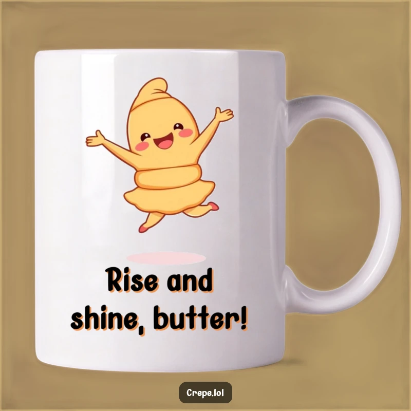 Funny Croissant Pirouette Mug: Joyful Pastry's Dance Moves for a Delicious Gift