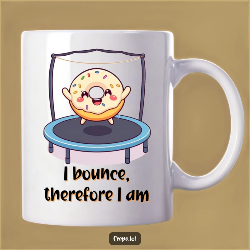 Funny Donut Trampoline Mug: A Delightful Treat for Coffee Lovers - Perfect Funny Gift!
