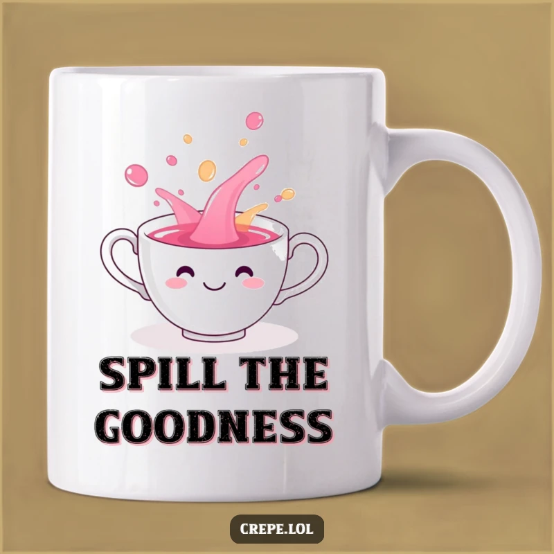 Funny Teacup Spill Mug: Playful & Hilarious Beverage Lover Gift