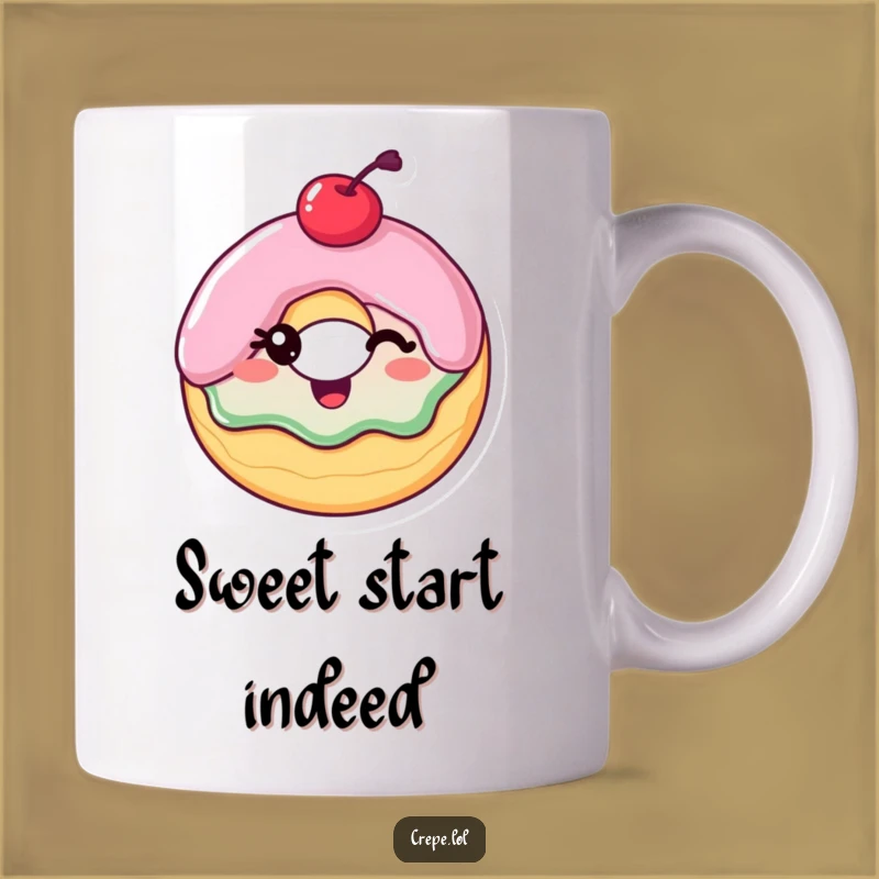 Funny Winking Donut Mug: Hilarious Sweet Treat for Dessert Lover Gift