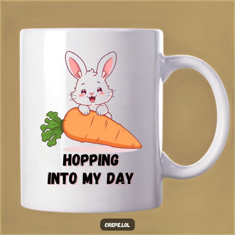 Funny Bunny Hopping Mug: Hilarious Carrot Leap Gift for Animal Lovers