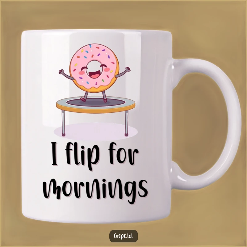 Funny Donut Trampoline Mug: Hilarious Sprinkled Treat for Coffee Lovers Gift