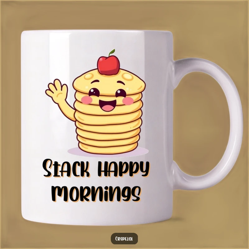 Funny Pancake Wave Mug: Cheerful Breakfast Design for a Happy Gift