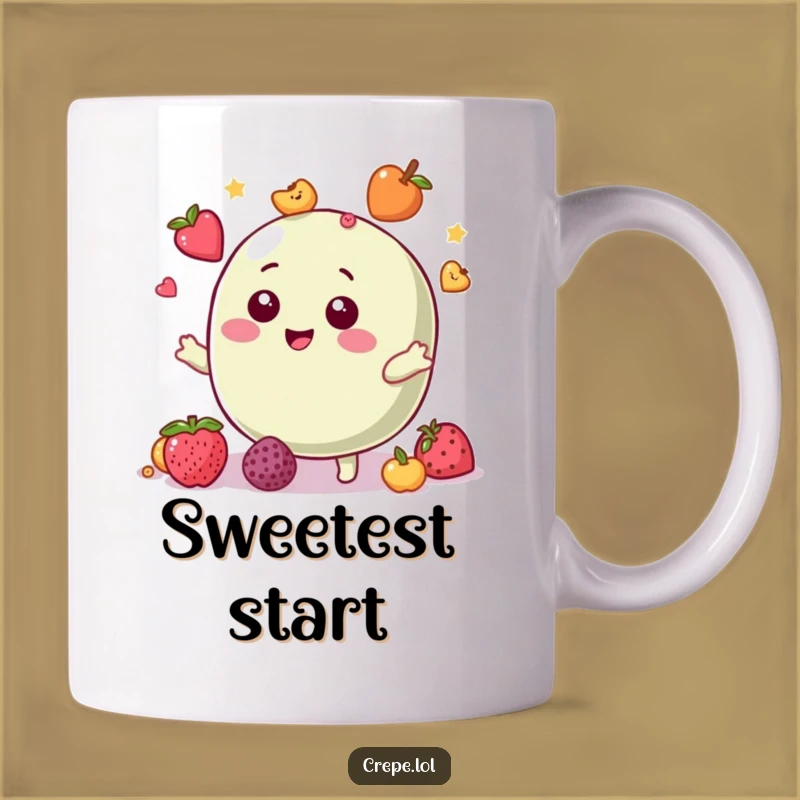 Funny Macaron Mug: Juggling Fruit Character, Perfect Funny Gift!