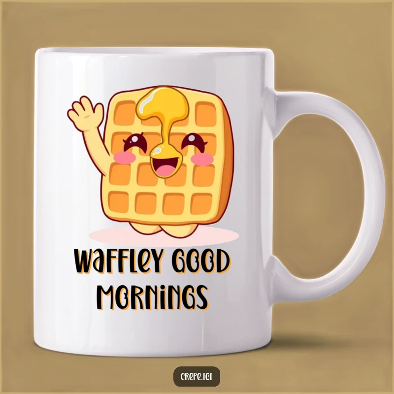 Funny Waffle Syrup Mug: Enthusiastic & Hilarious Breakfast Treat Gift