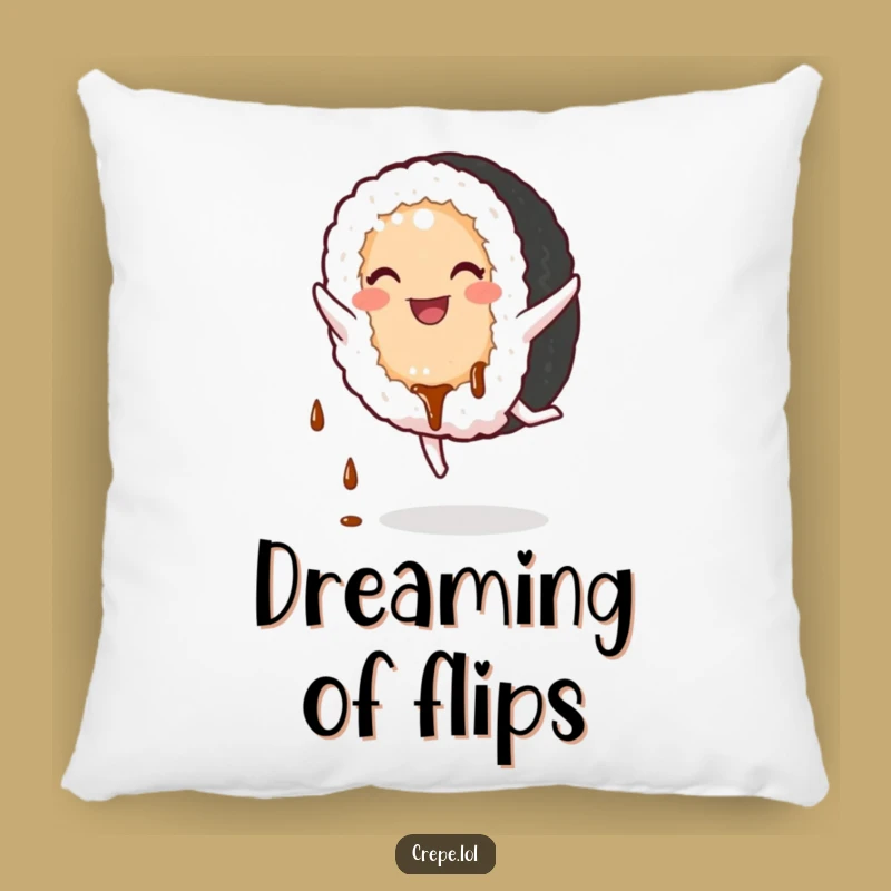 Funny Sushi Cartwheel Pillow - Comfy & Hilarious Accent for a Playful Home