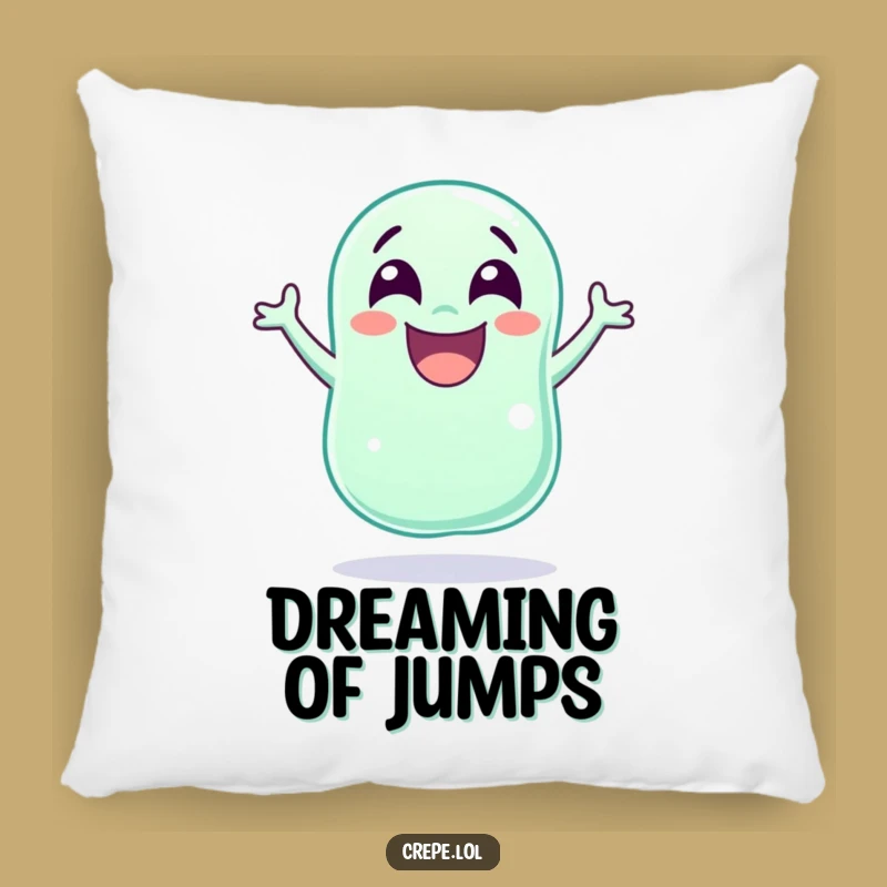 Funny Jellybean Jump Pillow: Cuddle Up with Hilarious Candy Comfort!
