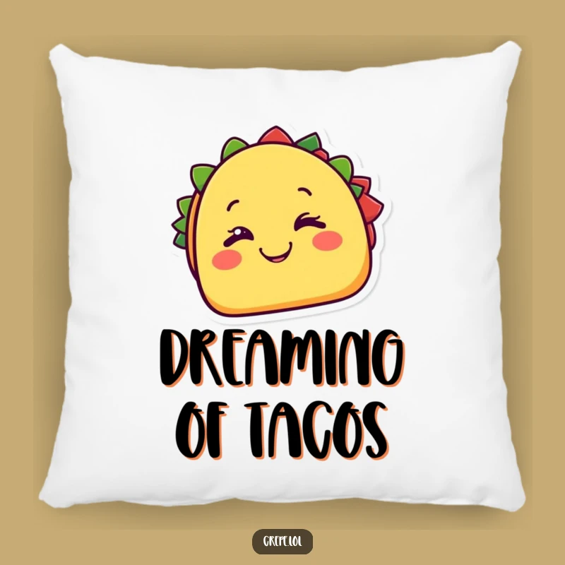 Funny Taco Pillow: Cozy Cheesy Grin Cushion Gift