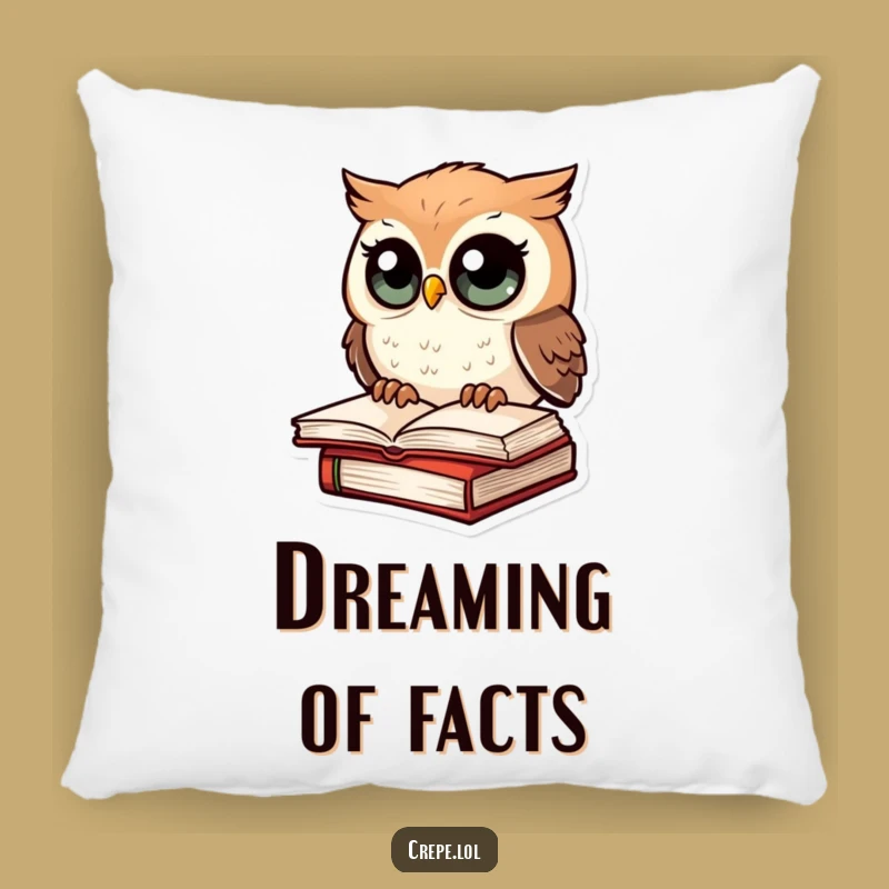 Funny Amazed Owl Pillow, Cozy Cushion, Perfect Humorous Gift for Readers