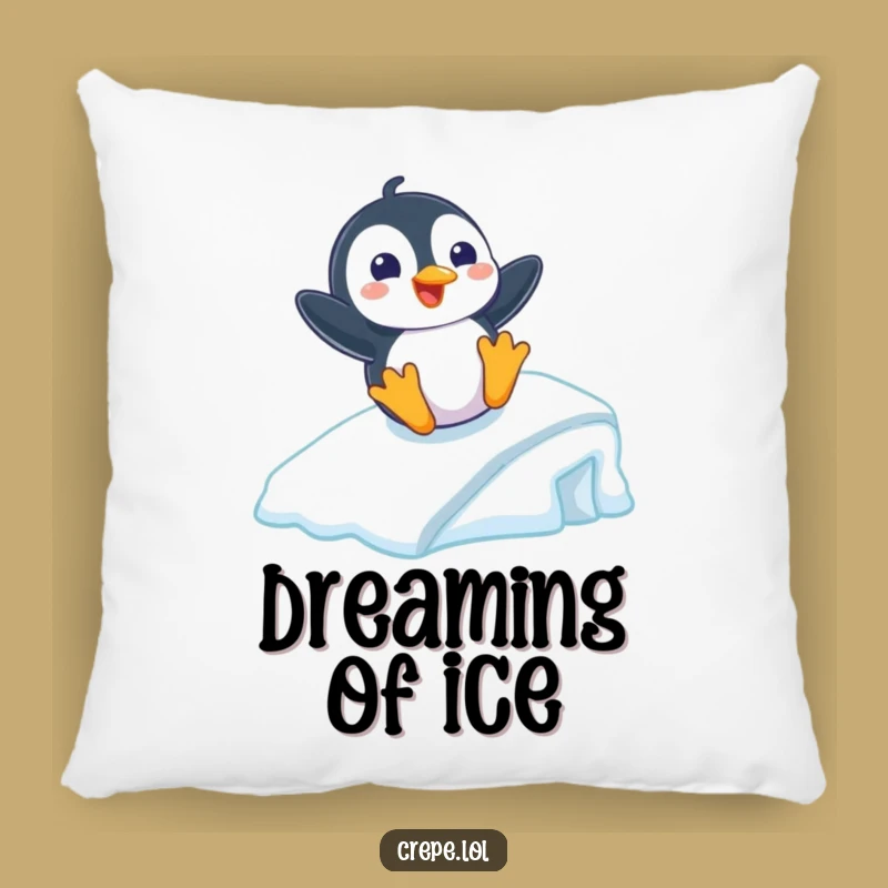 Funny Penguin Sliding Ramp Pillow, Cozy Comfort with Arctic Playfulness