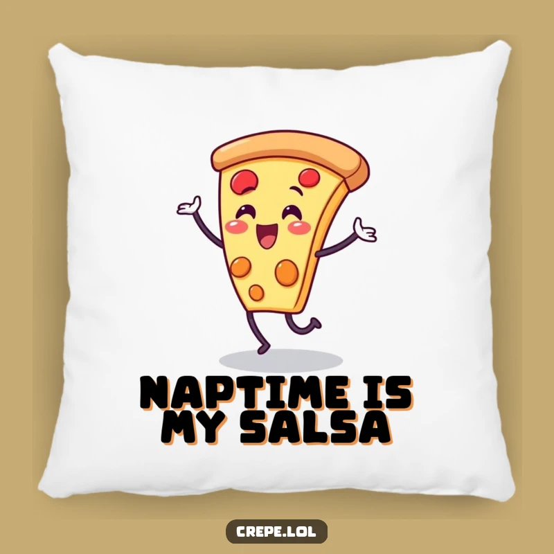 Funny Pizza Slice Dance Pillow: Cozy Comfort with a Joyful Character