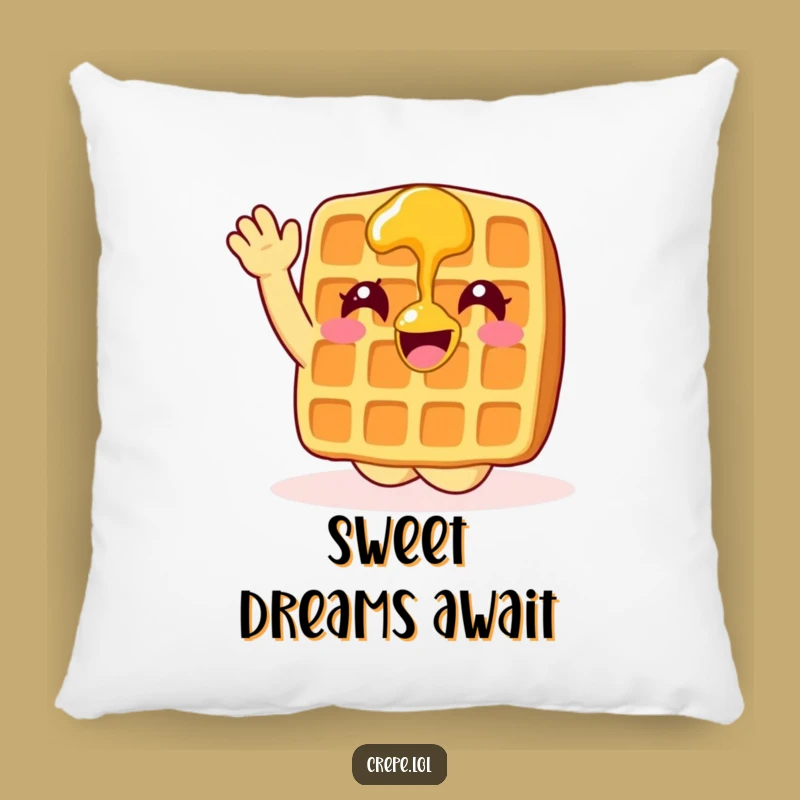 Funny Waffle Syrup Pillow: Cozy Enthusiastic Breakfast Comfort Gift
