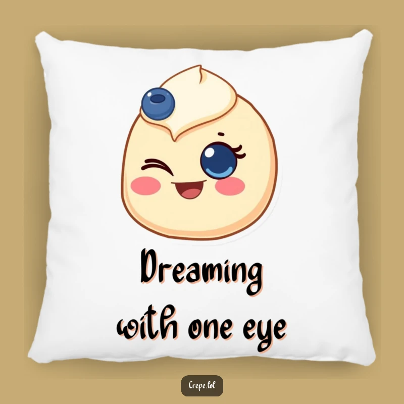 Funny Winking Crepe Pillow - Joyful Comfort Gift