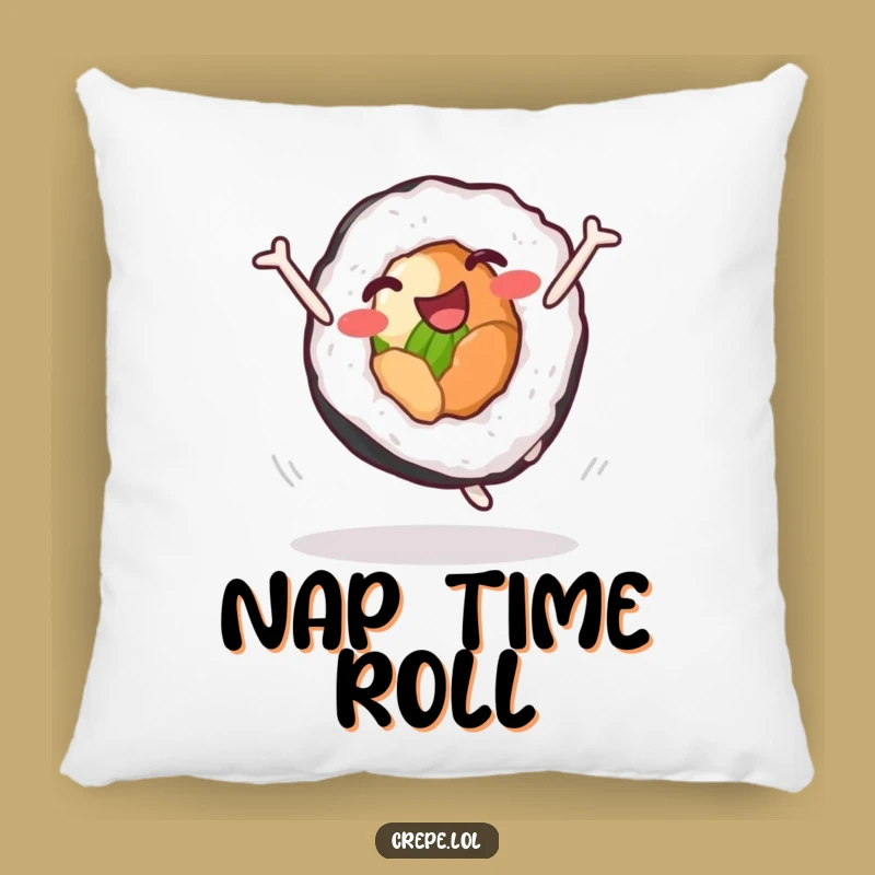 Funny Sushi Roll Cartwheel Pillow: Add Cozy Humor and Fun to Your Space