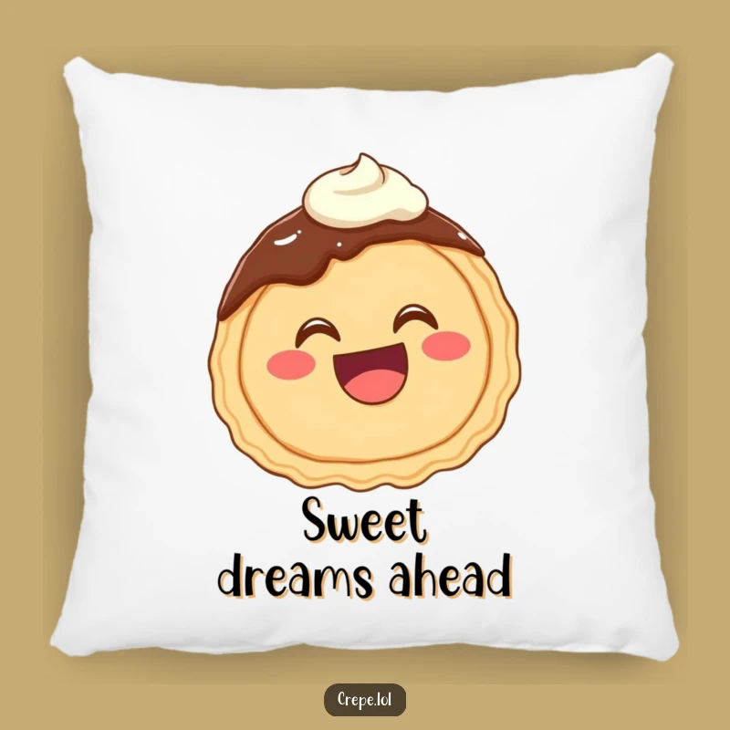 Cozy Funny Chocolate Crepe Giggling Pillow: Snuggle with Sweet Humor