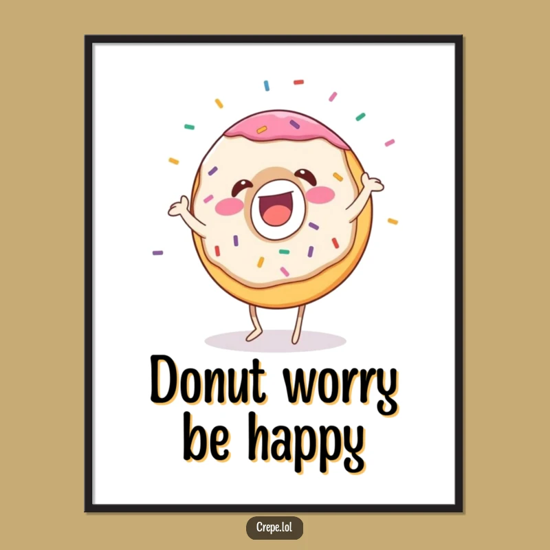 Funny Donut Dance Digital Print: Joyful Dessert Art for Your Walls