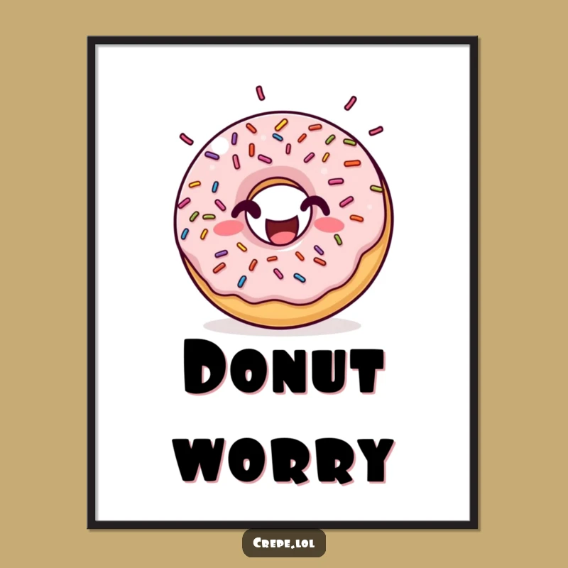 Funny Donut Sprinkles Digital Art: Instant Joyful Decor for Donut Lovers