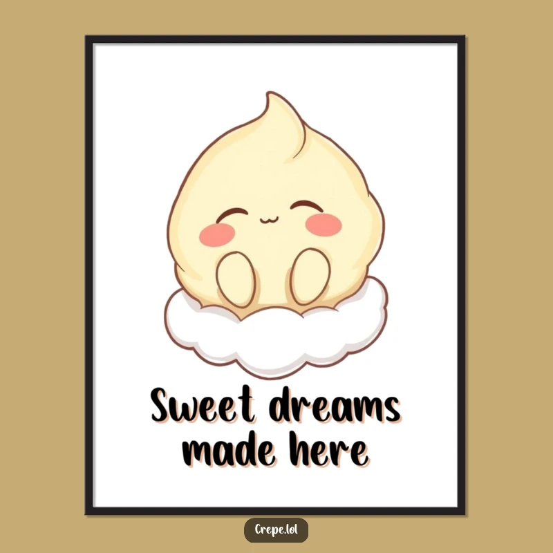 Funny Cloud Crepe Digital Art: Instant Peaceful Ambiance