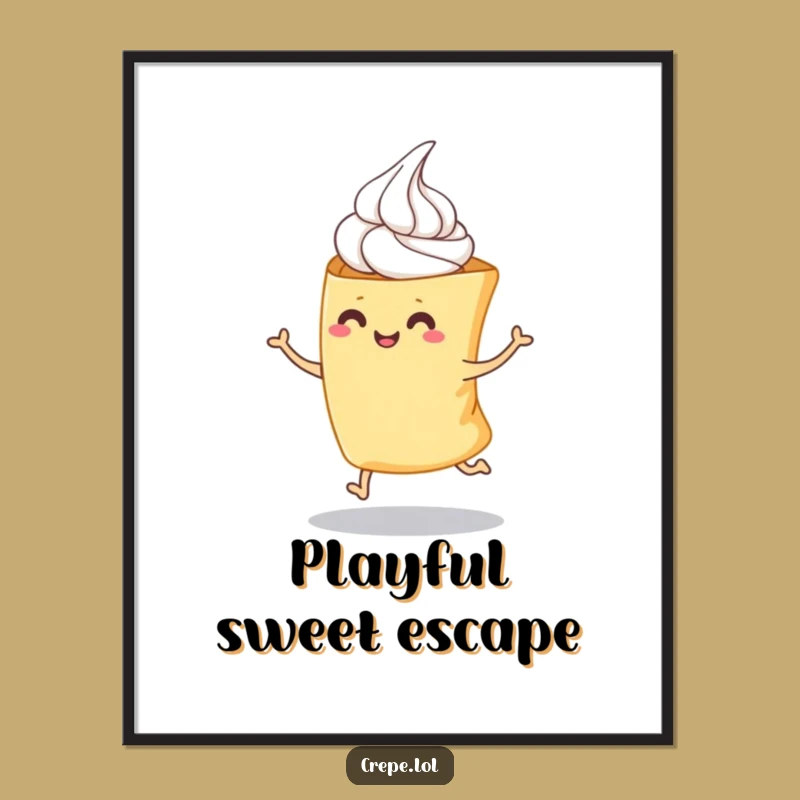 Funny Hopping Crepe Digital Art - Instant Joyful Decor Gift!