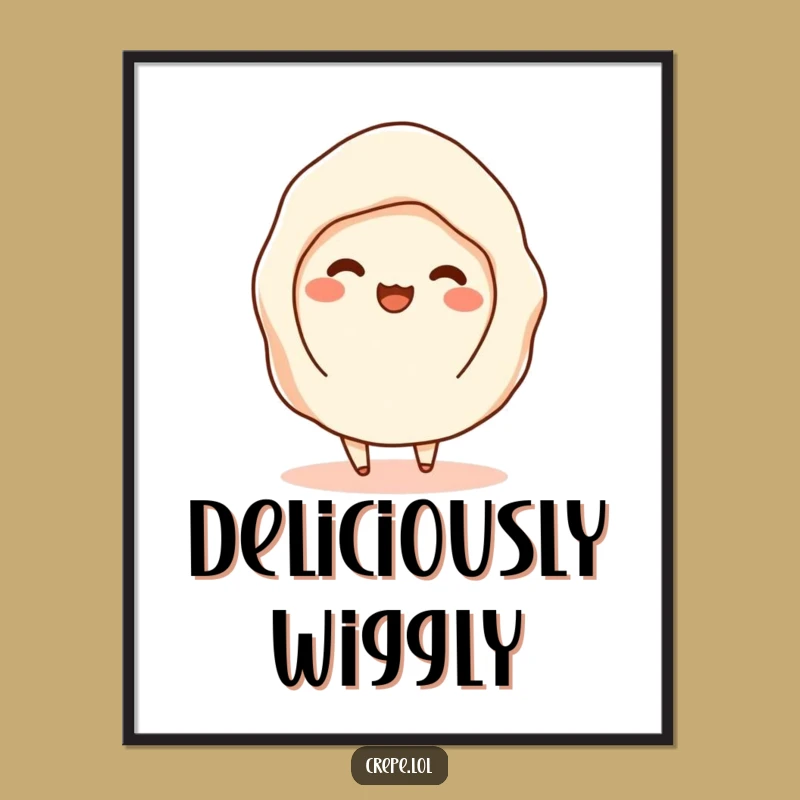 Funny Shimmy Crepe Digital Art - Instant Whimsical Decor Gift!