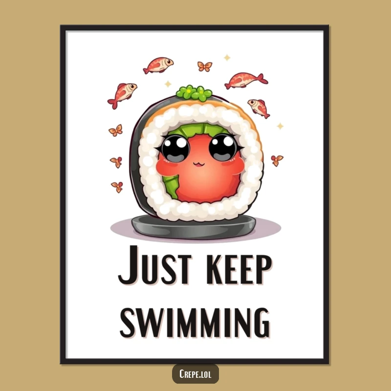 Funny Sushi Juggling Digital Print: Instant Hilarious Decor