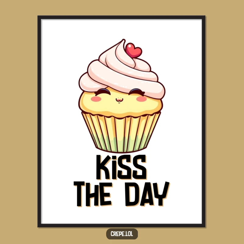 Funny Cheerful Cupcake Digital Art - Instant Sweet Decor for Your Walls