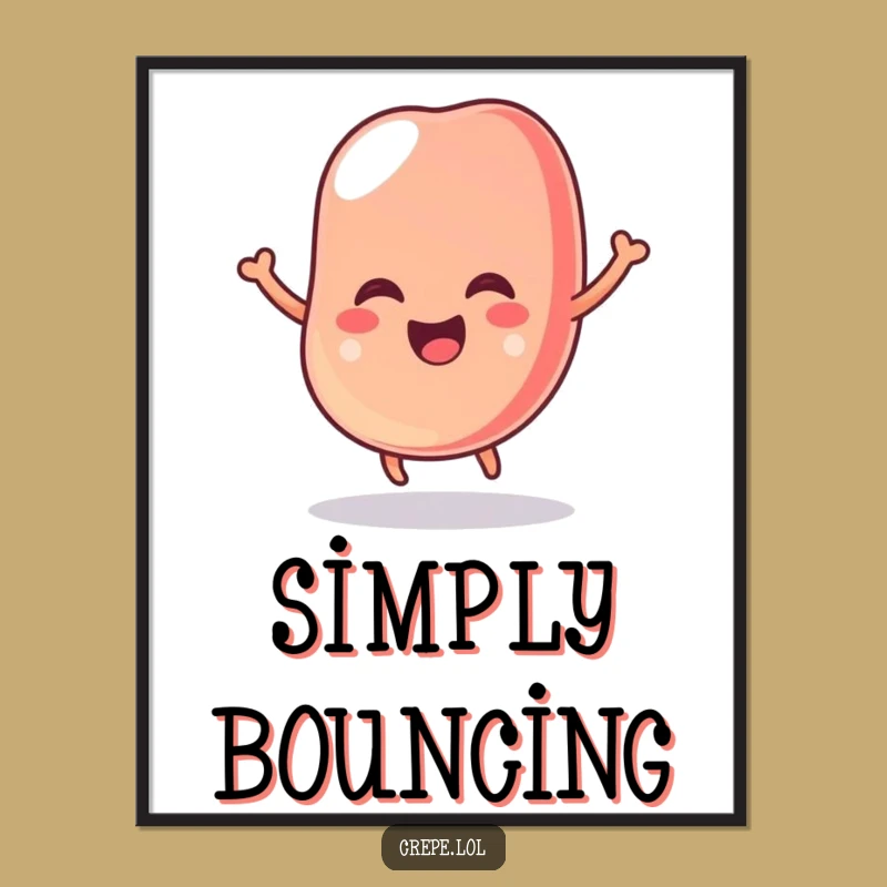 Funny Wobbly Jelly Bean Digital Art - Instant Cheerful Decor for Your Space