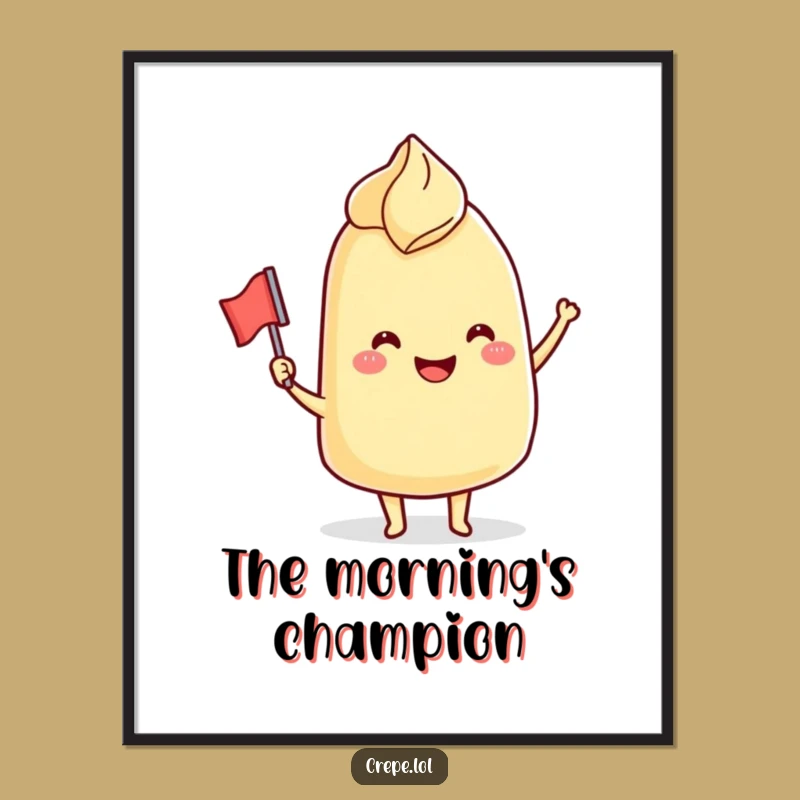 Funny Crepe Flag Digital Art: Printable Waving Decor, Perfect Funny Gift Download