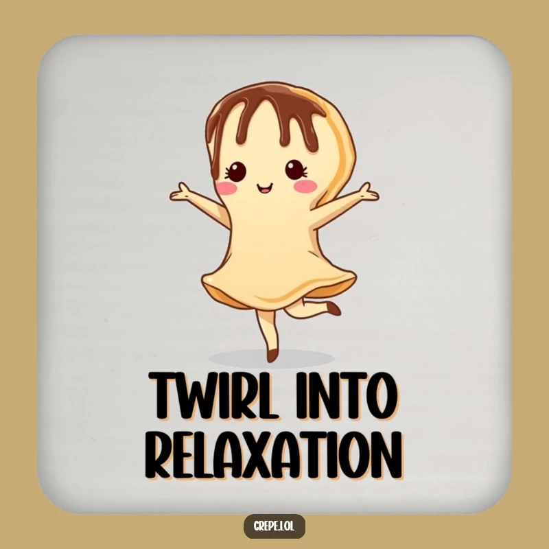 Funny Chocolate Crepe Coaster - Charming Pirouette Drink Accessory