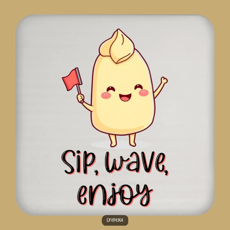 Funny Crepe Flag Coasters: Waving Pastry Set, Perfect Funny Gift for Tables