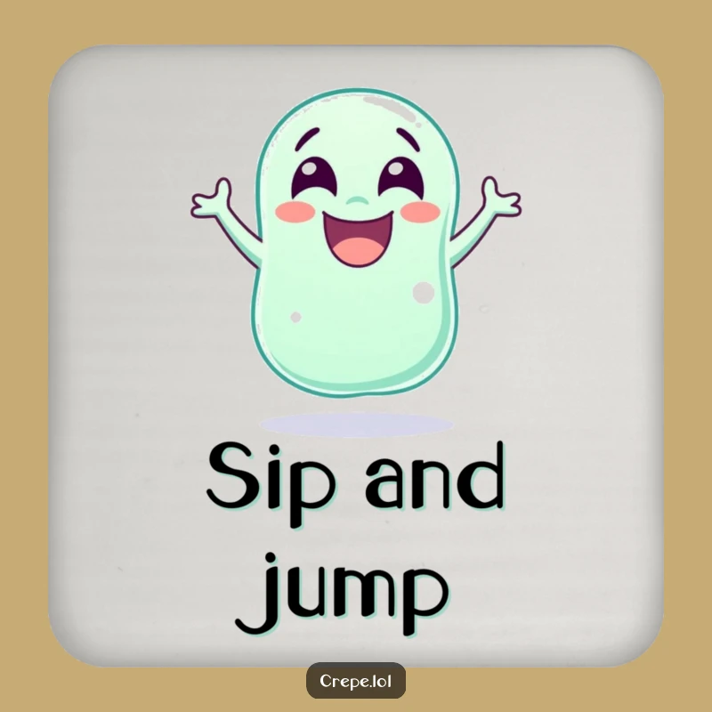 Funny Jellybean Jump Coasters: Protect Surfaces with Hilarious Candy Style!