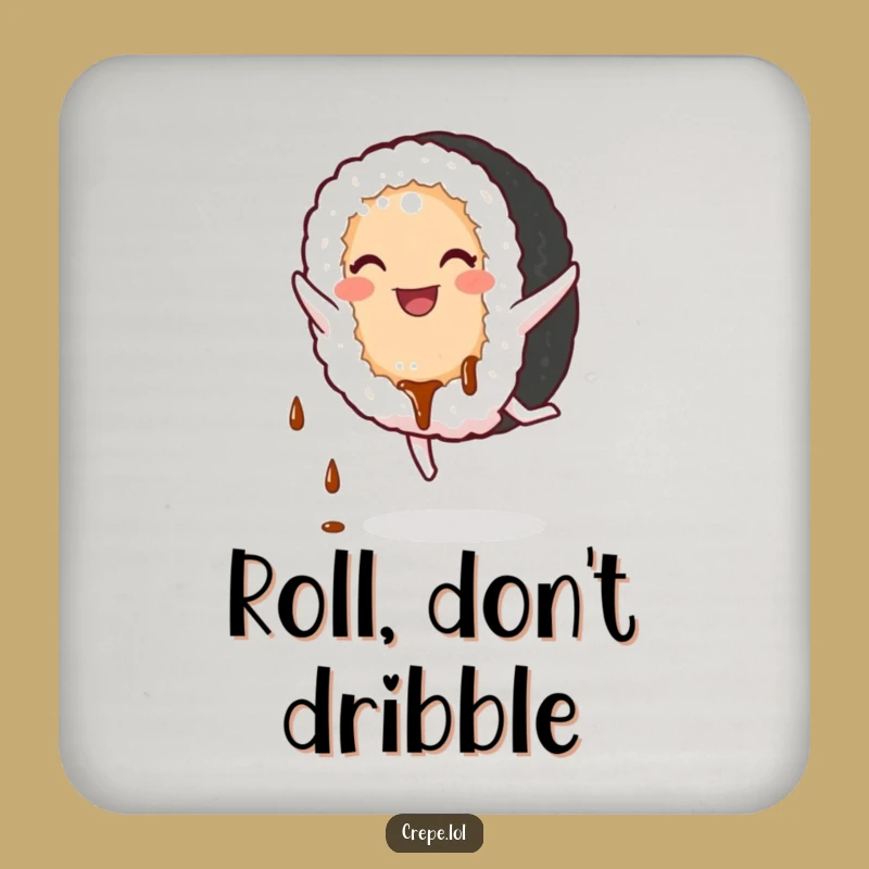 Funny Sushi Cartwheel Coaster Set - Comical Protection for Your Foodie Table