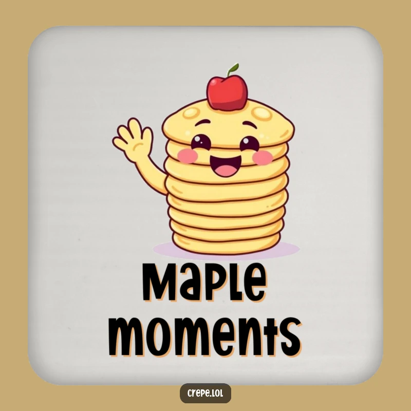 Funny Pancake Wave Coaster: Protect Surfaces with Cheerful Breakfast Charm